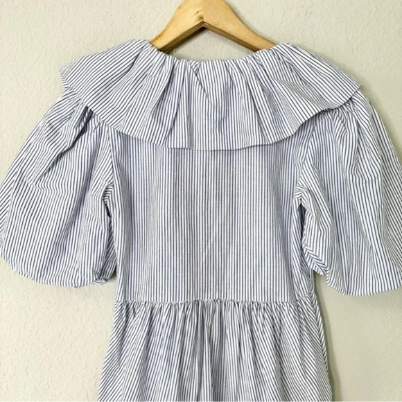 Saylor Zerina Striped Linen Blend A Line Mini Dress - Picture 11 of 17